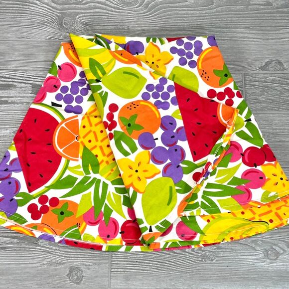 Summer Fruit Round Table Cloth Bright Colorful Watermelon Lime Oranges 70"-Flaws - Picture 1 of 9